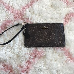 Coach glitter wristlet